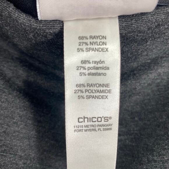 Chico’s Pants Women’s Medium Fabulously Slimming Gray Pull On Classic Mature - Picture 7 of 9